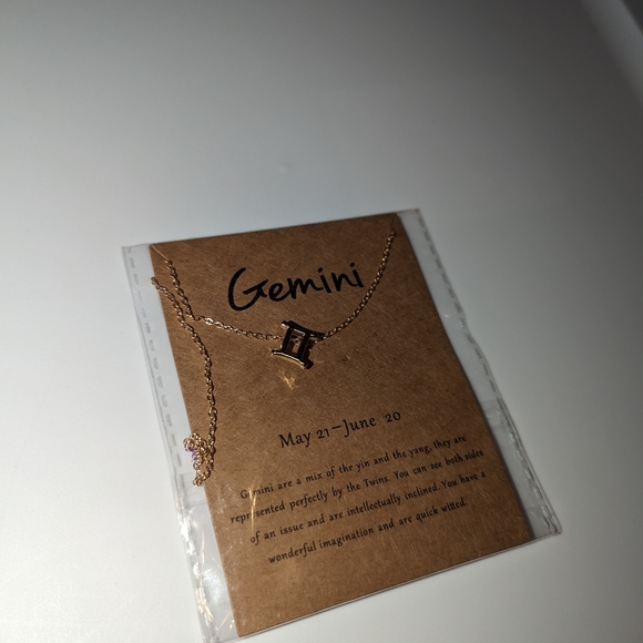 Zodiac Gemini Sign Fashion Necklace - Picture 7 of 9